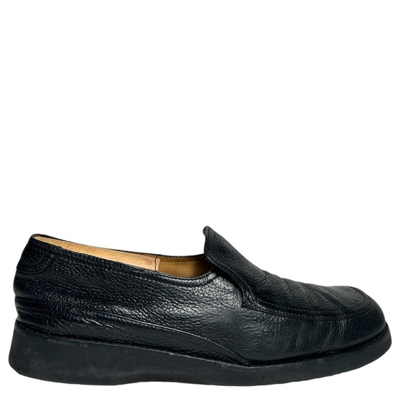 Thierry Rabotin Black Pebbled Leather Loafer Mens Sz. 12.5 main image 4